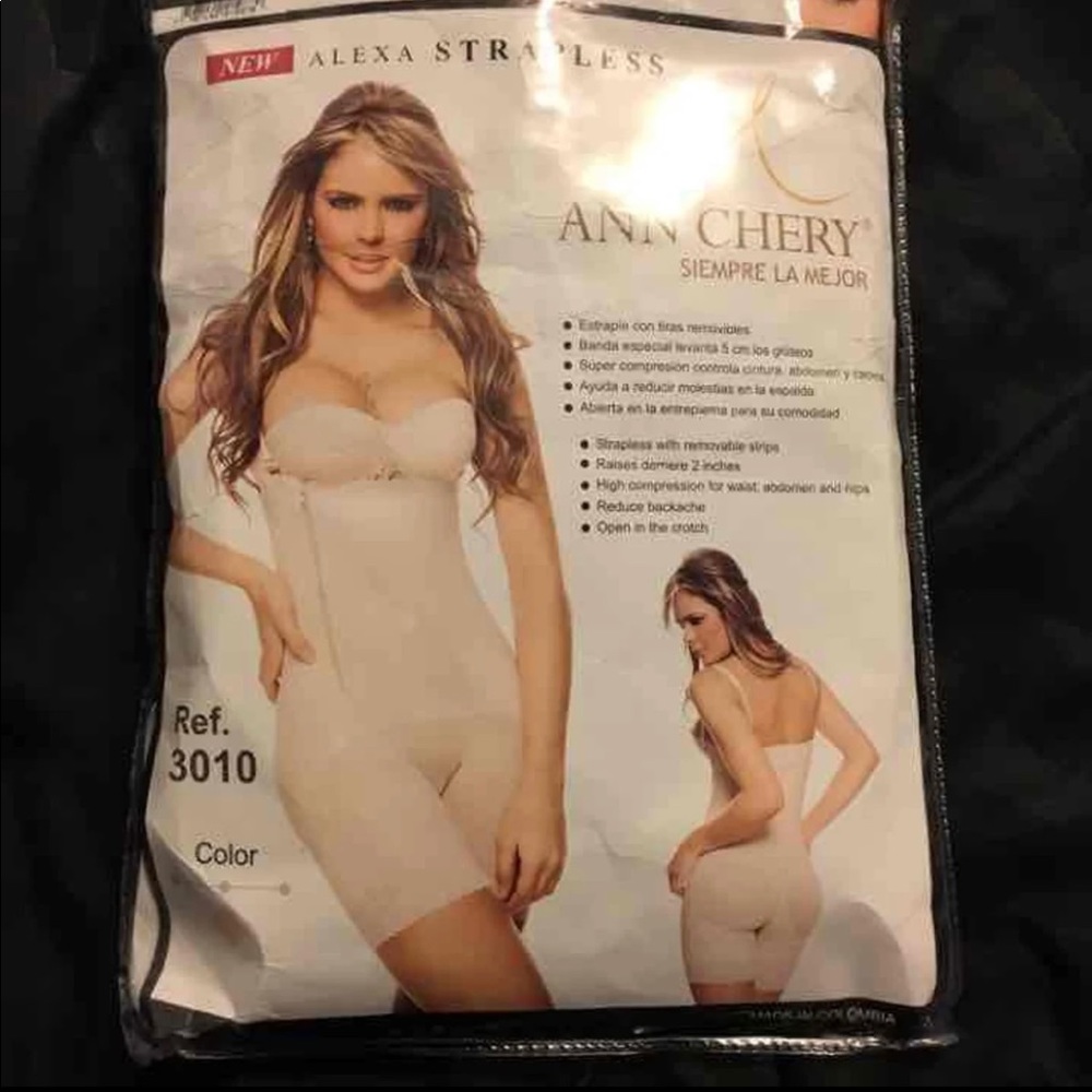 NWT Ann Chery Alexa 3010 Strapless Shapewear Bodysuit | Small | High Compression